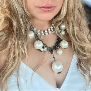 Plunder faux pearl bubble chain 💕